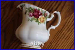 Royal Albert Old Country Roses Teapot & Lid, Lidded Sugar Bowl & Creamer