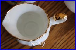 Royal Albert Old Country Roses Teapot & Lid, Lidded Sugar Bowl & Creamer
