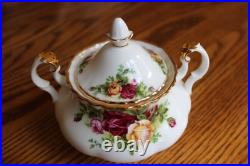 Royal Albert Old Country Roses Teapot & Lid, Lidded Sugar Bowl & Creamer