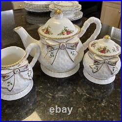 Royal Albert Old Country Roses Teapot NEW 3pc Sets Finished With 22k Gold