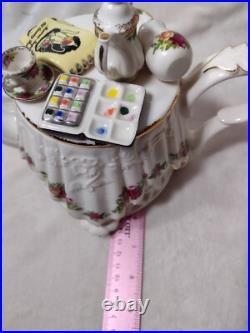 Royal Albert Old Country Roses Teapot Paul Cardew Design Artist's Palette Large