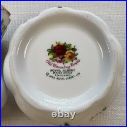 Royal Albert Old Country Roses Teapot Set with Creamer and Sugar Serving Plate