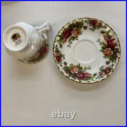 Royal Albert Old Country Roses Teapot Set with Creamer and Sugar Serving Plate