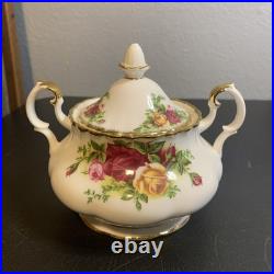 Royal Albert Old Country Roses Teapot Sugar And Creamer