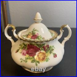 Royal Albert Old Country Roses Teapot Sugar And Creamer