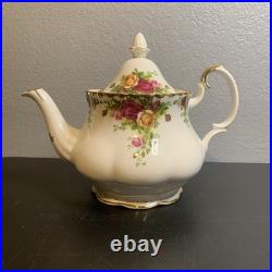 Royal Albert Old Country Roses Teapot Sugar And Creamer
