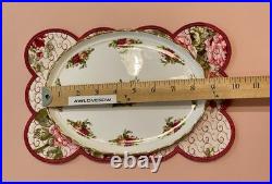 Royal Albert Old Country Roses Teapot Tea Pot Salt & Pepper Serving Tray Set