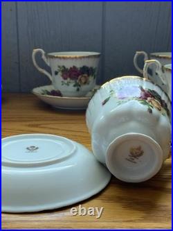 Royal Albert Old Country Roses Teapot full Service Set 15 Pc