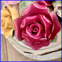 Royal Albert Old Country Roses Teapot with Butterfly & Roses on Lid Vintage