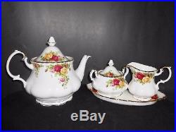 Royal Albert Old Country Roses Teaset Teapot Cups Saucers Creamer Sugar Tray