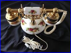 Royal Albert Old Country Roses Telephone. Pristine Condition