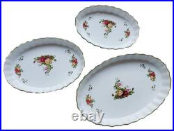 Royal Albert Old Country Roses Three Piece Oval Bakeware NEW IN THE BOX