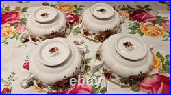 Royal Albert Old Country Roses Two Handle Soup Coupe Four