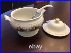 Royal Albert Old Country Roses Vegetable Soup Tureen & Ladle NEW LABEL, NO BOX