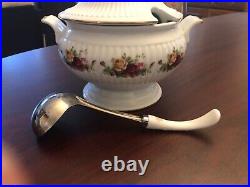 Royal Albert Old Country Roses Vegetable Soup Tureen & Ladle NEW LABEL, NO BOX