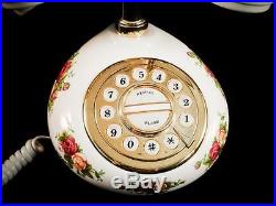 Royal Albert Old Country Roses Very RARE U. S. Push Button Telephone