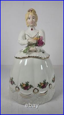 Royal Albert Old Country Roses Victorian Lady Candy Jar #28839011 NIB