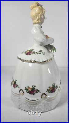 Royal Albert Old Country Roses Victorian Lady Candy Jar #28839011 NIB