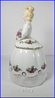 Royal Albert Old Country Roses Victorian Lady Candy Jar #28839011 NIB