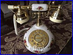 Royal Albert Old Country Roses Victorian Phone Telephone WORKS