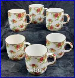 Royal Albert Old Country Roses Vintage Bone China Coffee Tea Mug CupSet of 6