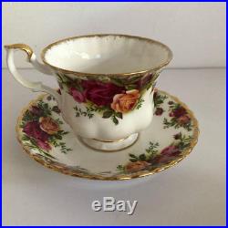 Royal Albert Old Country Roses Vintage China Teaset Duo c1960 Set of Four