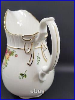 Royal Albert Old Country Roses Water Ribbon Pitcher 10 3/4 High Mint New
