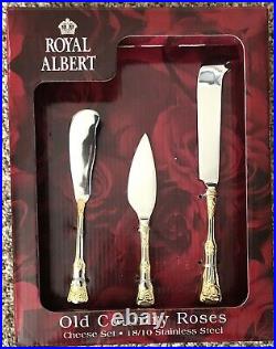 Royal Albert Old Country Roses Wedding Three Piece Cheese Set