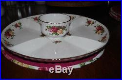 Royal Albert Old Country Roses Xlarge Party Sectional Chip/dip Platter New