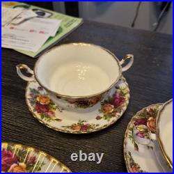 Royal Albert Old Country Roses dish set 6-5 piece Setting Plus 7 Extra Pieces