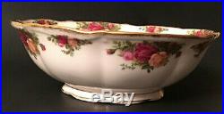 Royal Albert Old Country Roses large fruit bowl gold trim 10 1/8