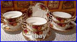 Royal Albert Old Country Roses set of 6 soup coupes in NEW and UNUSED condition