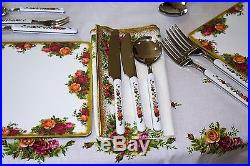 Royal Albert Old Country roses 6 settings Viners cutlery perfect wedding present