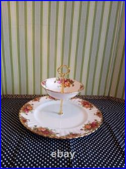 Royal Albert Old County Rose Fruit Dip Set