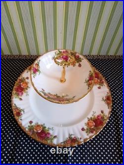 Royal Albert Old County Rose Fruit Dip Set