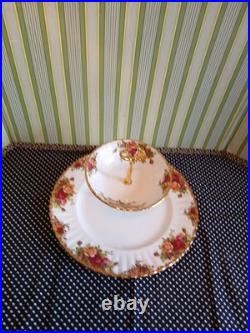 Royal Albert Old County Rose Fruit Dip Set