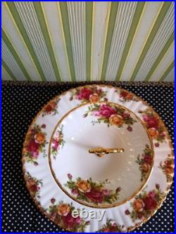 Royal Albert Old County Rose Fruit Dip Set