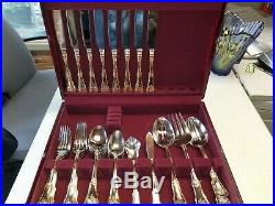 Royal Albert Old County Roses Flatware 45 pieces service for 8 plus 5 serving