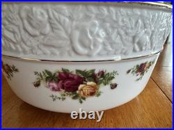 Royal Albert Old country roses large salad bowl 10.5 X 5.25 Stunning
