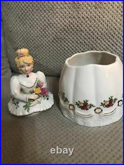 Royal Albert Rare 1962 Old Country Roses Victorian Lady Candy /Cookie Jar