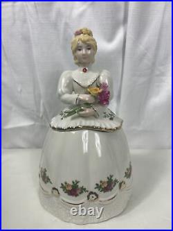 Royal Albert Rare 1962 Old Country Roses Victorian Lady Candy /Cookie Jar 9.5