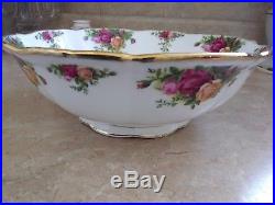 Royal Albert Red Old Country Roses 10 Inch Footed Fruit Bowl