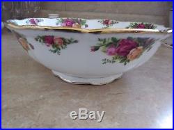 Royal Albert Red Old Country Roses 10 Inch Footed Fruit Bowl