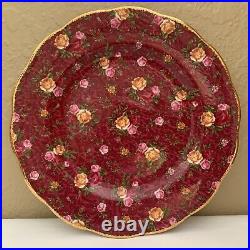 Royal Albert Ruby Lace Salad Plates 8 Set of 4 Old Country Roses