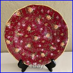 Royal Albert Ruby Lace Salad Plates Set of 4 Old Country Roses 8