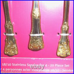 Royal Albert Stainless Old Country Roses 20 PC. Service For 4 New in Box