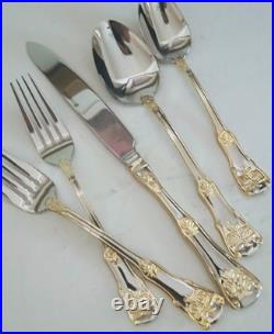 Royal Albert Stainless Old Country Roses Gold Trim 65 PC. Service/12 New No Box
