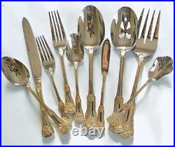 Royal Albert Stainless Old Country Roses Gold Trim 65 PC. Service/12 New No Box