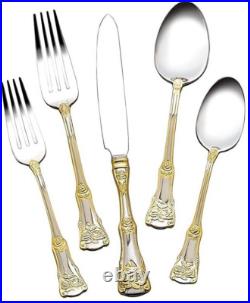 Royal Albert Stainless Old Country Roses Gold Trim 65 PC. Service/12 New No Box