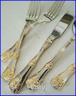 Royal Albert Stainless Old Country Roses Gold Trim 65 PC. Service/12 New No Box